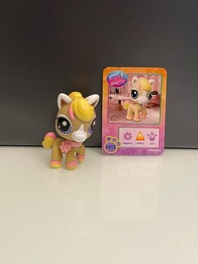 NIB Littlest Pet Shop G7 Horse #459 + Collector Card & Accessory